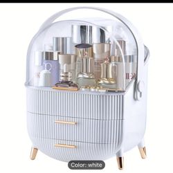 Make up Organizers and Storage for Vanity, Cosmetics Skincare Organizers with Lid and Drawers,