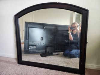 Large Solid Wood Framed Mirror
