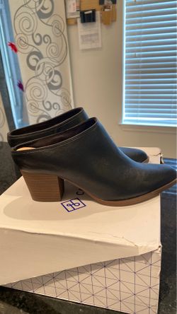 Vegan leather slip on booties size 8