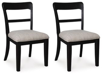 Greddinton Black Dining Upholstered Side Chair (Set of 2)