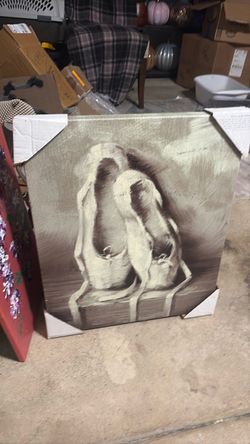 Textured oil painting ballet