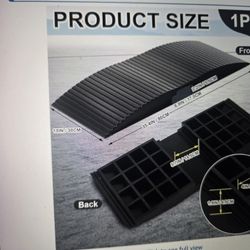 Curb Ramp, Bridge Ramp For Get In And Out Of  Houses,Rubber Threshold Ramps For  Wheelchairs/Walkers, Non Slip Indoor Outdoor Patio Transition Ramp