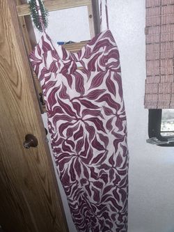 Zara Printed Rustic Linen Midi Dress