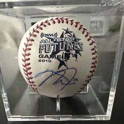 MIKE TROUT SIGNED LOS ANGELES ANGELS AUTOGRAPHED RAWLINGS BASEBALL W/HOLO COA891