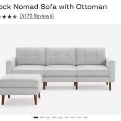 Block Nomad Sofa with Ottoman - BEST OFFER