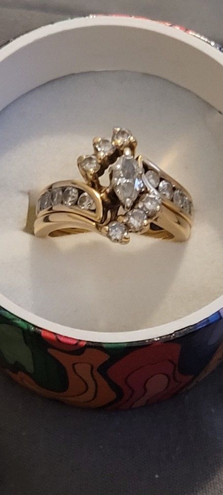Diamnonds Are Highest Quality,.ñ2 Pice Engagement Set