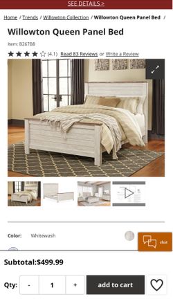 Ashley Furniture Willowton Queen Panel Bed