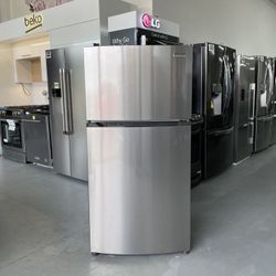 Frigidaire 13.9 Cu. Ft. Brushed Steel Top Freezer Refrigerator - FFHTVV VIRT