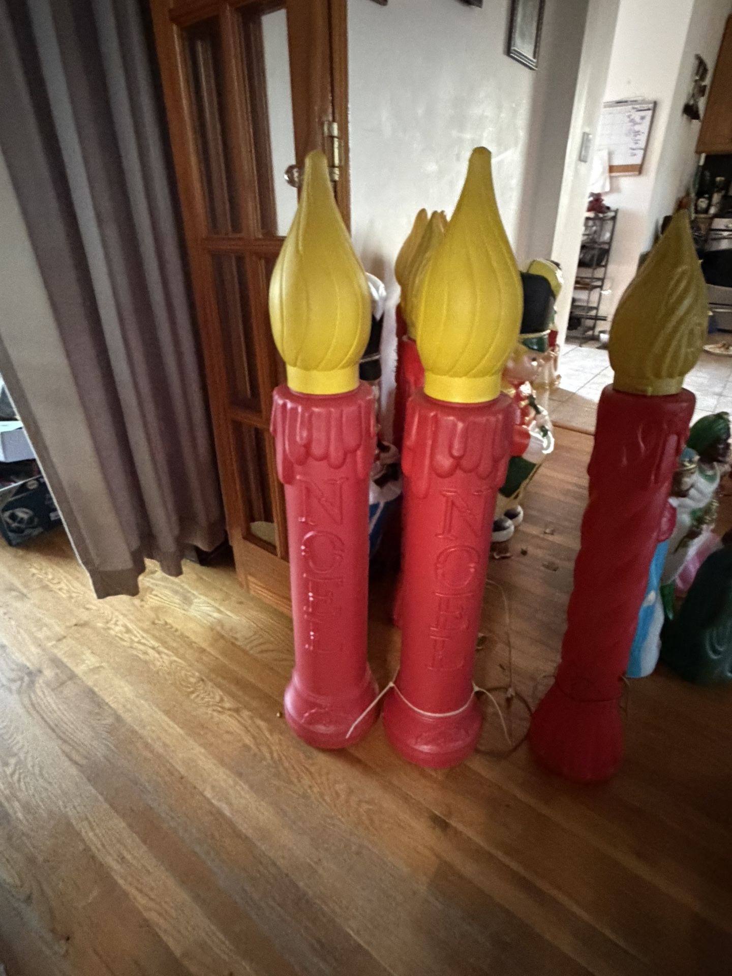 Blow Mold Noel Large Candles