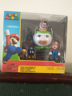 Super Mario and Bowser Jr. Jakks Figure Set