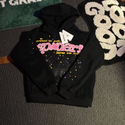 Pink Sp5der Hoodie Size M