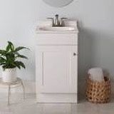 Project Source 18" White Single Sink Bathroom Vanity