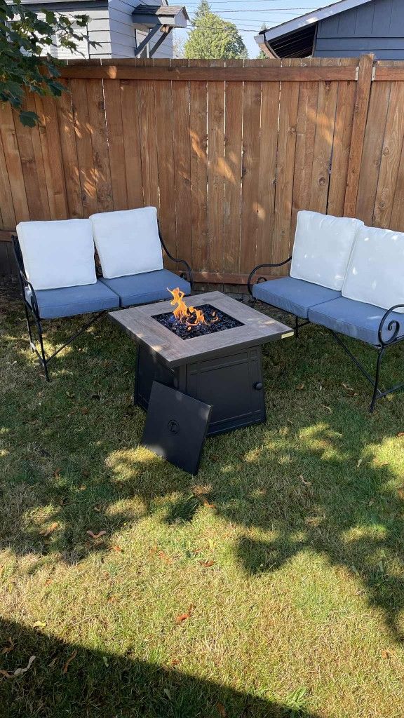 LOVESEATS AND FIRE PIT