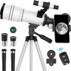 NEW! Telescope for Adults & Kids, 70mm. With Phone Adapter