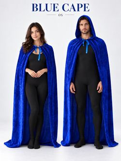 OS velvet blue cape costume