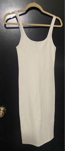 White Sleeveless Bodycon Midi Dress