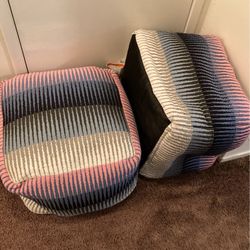 Multi Color Poufs 