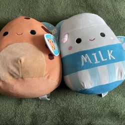 Cookies and Milk ‘Neonna and Melly’ 8” Squishmallow 2 Pack NEW