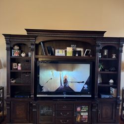 Solid Wood Entertainment Center 