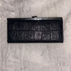 Thin Handheld Wallet - Black And Silver