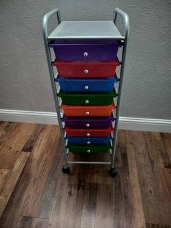 9 drawer organizer rolling cart