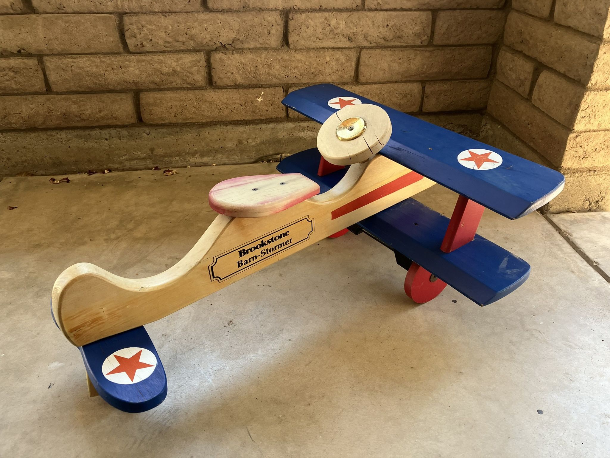 Wooden Riding Airplane
