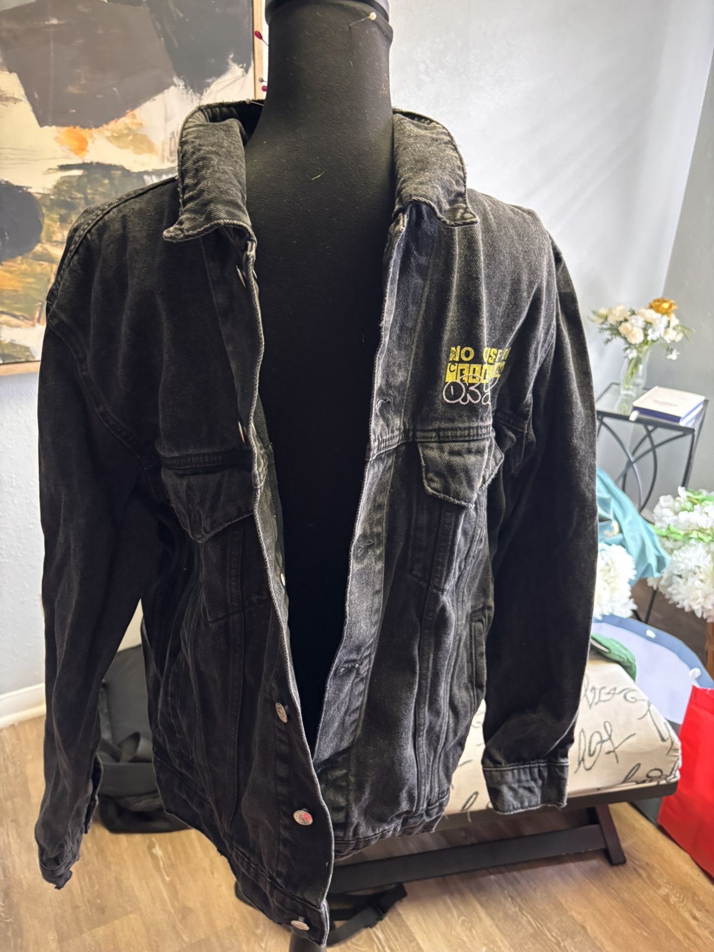 Zara Graphic Denim Jacket