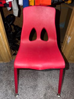 Lakeshore Classic Stacking Chair Kids Children Size As Is Used Pre Owned Red Color