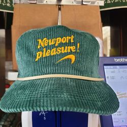 Newport Pleasure Throwback Embroidery Corduroy Snapback Hat