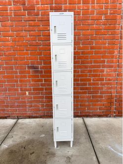 GSW USA EL-5DR Grid Vented 5-Tier Employee Locker w/ Door Pulls - 12"W X 20"D X 77"H