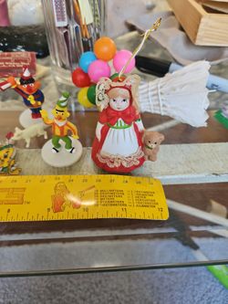 Vintage Christmas Ornament Taiwan, Jasco L'il Chimers Heirloom Doll Porcelain Bell Christmas Ornament Taiwan

