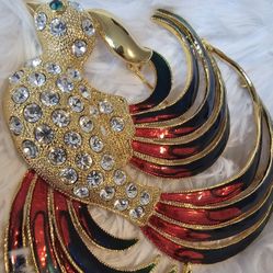 $55.00 - Statement Brooch, Colorful Enamels!  Like New Condition!