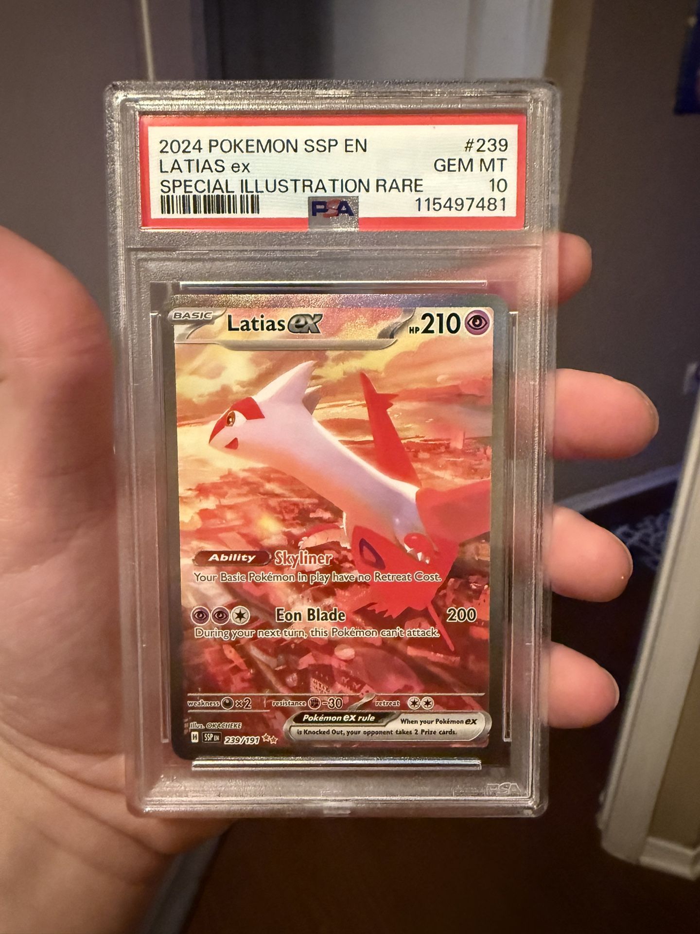 Surging Sparks Latias Special Illustration Rare #239 PSA10
