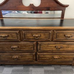 Wooden Drawer Unit  With Mirror