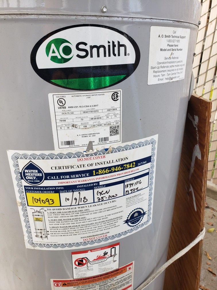 A0 Smith  Water Heater 