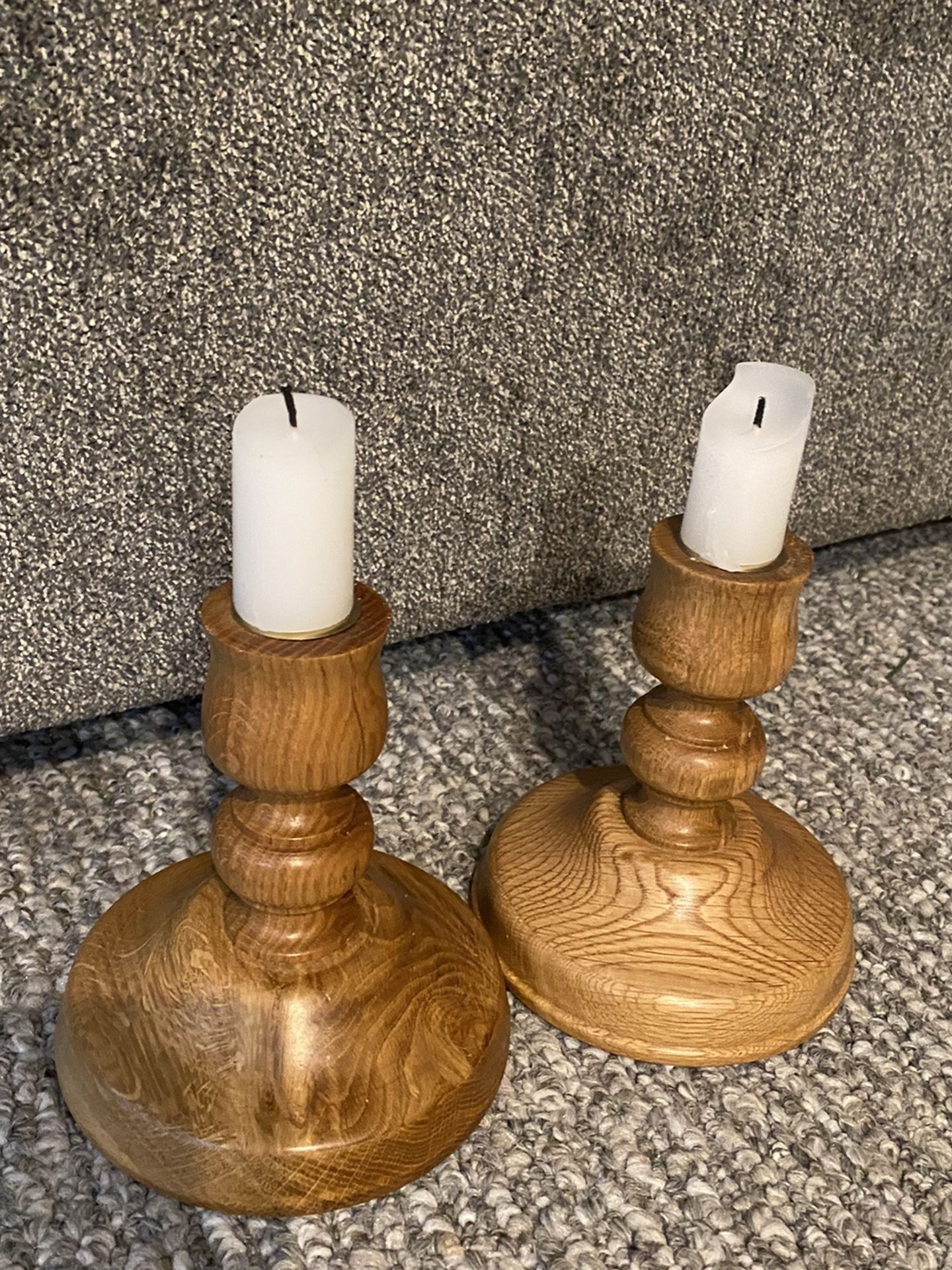 Wooden Taper Candlesticks-PENDING PU