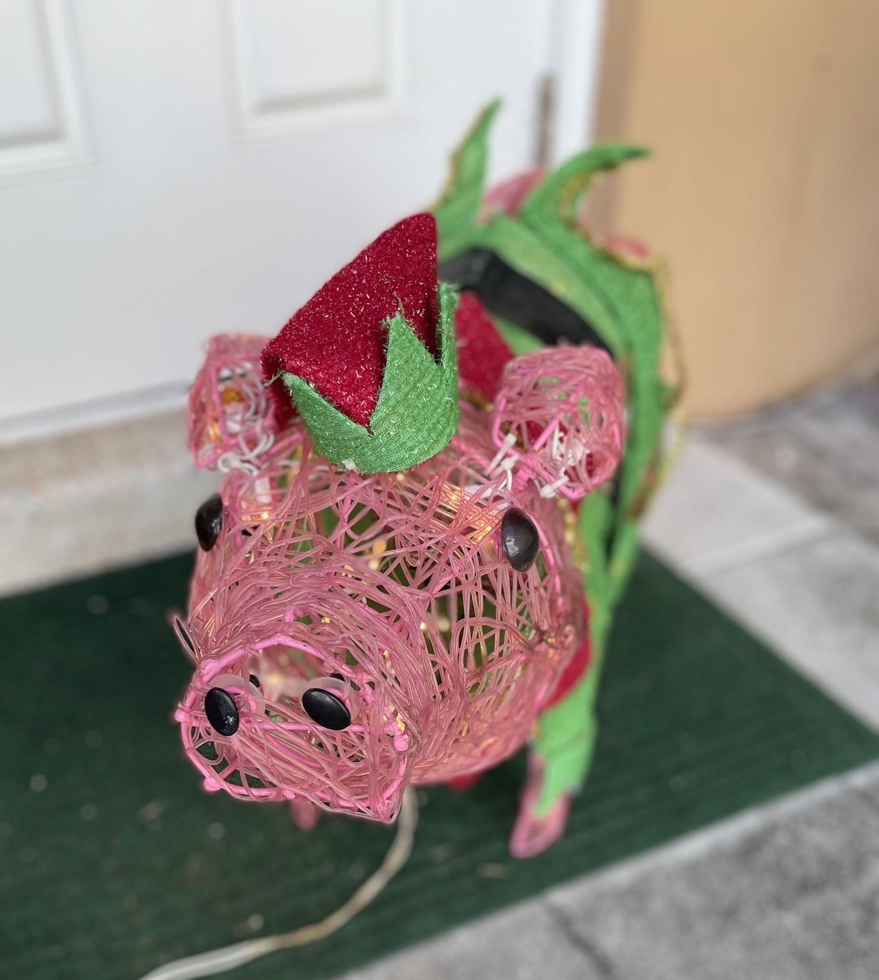 Light Up Christmas Piggy Outdoors Decoration