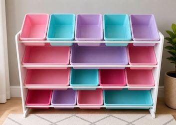🧸 Kids Toy Storage Organizer with Colorful Bins – $40