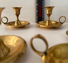 Brass Vintage Candle Holders (10)