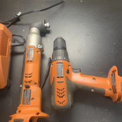 Ridgid 90 Degree Ratchet And Drill Cordless With Battery And Charger