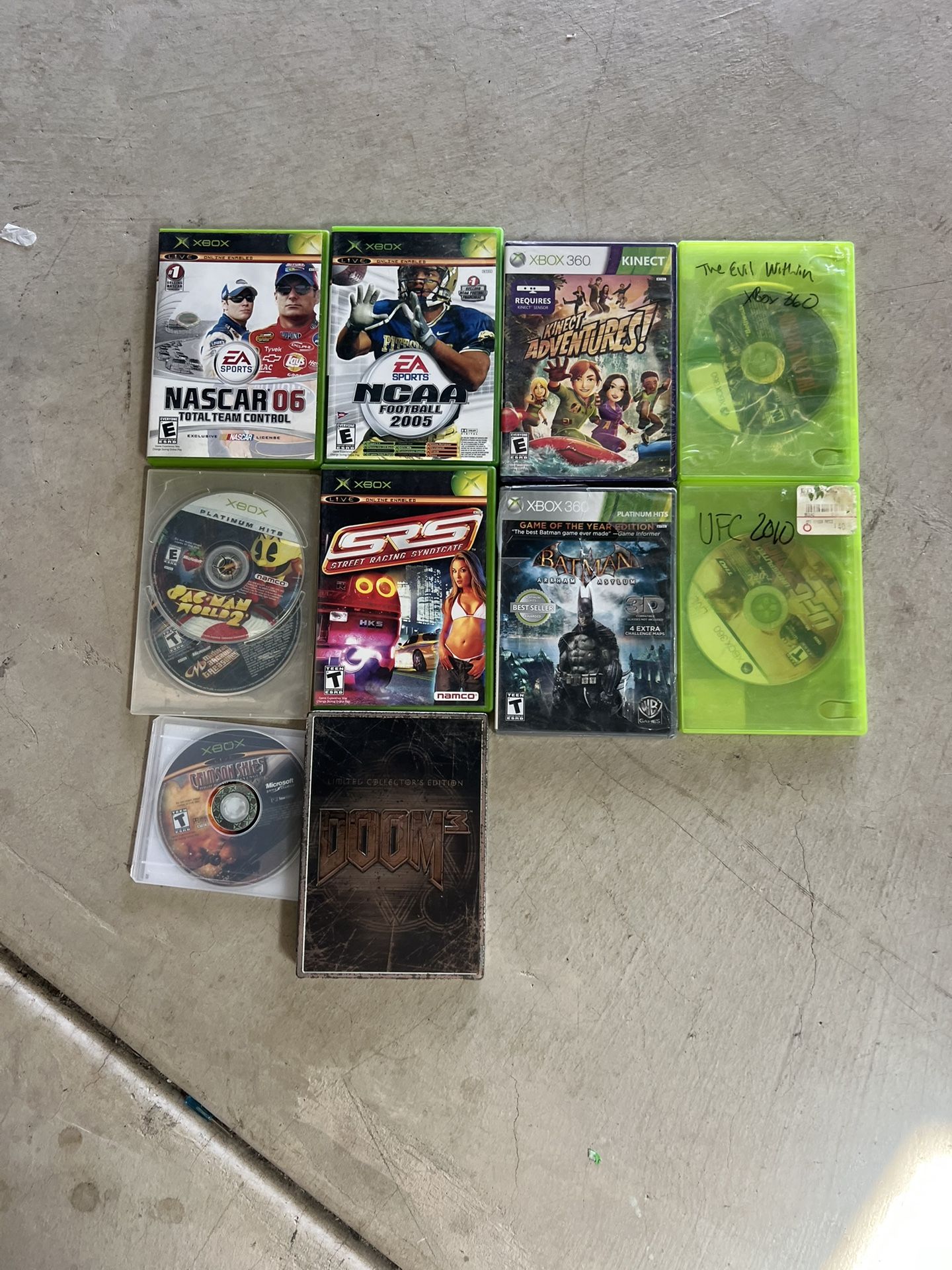 10-xbox original & Xbox 360 videos games