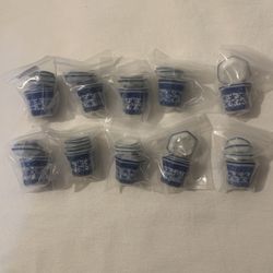 10  Packs Of 3 Set Chinese Miniature Cups, And Saucers