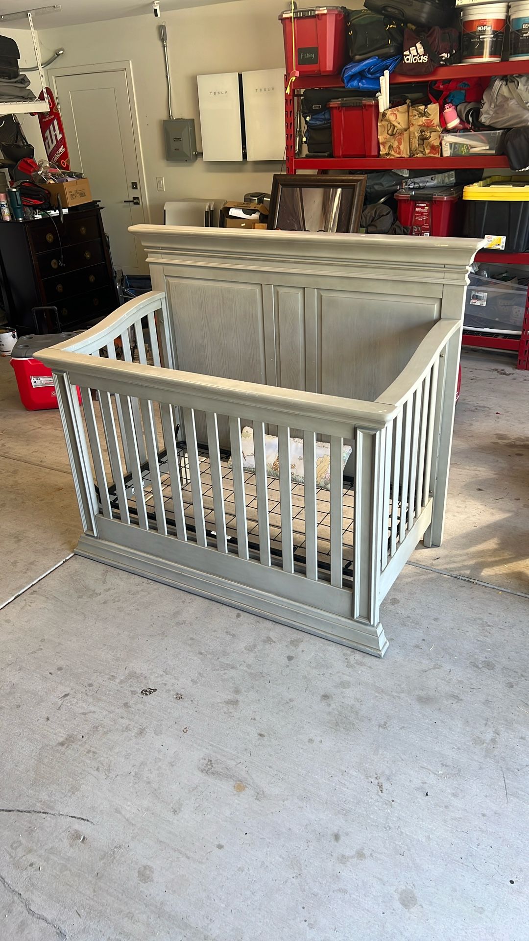 Baby Crib Light Gray