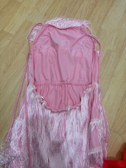 Pink fringe dress size small