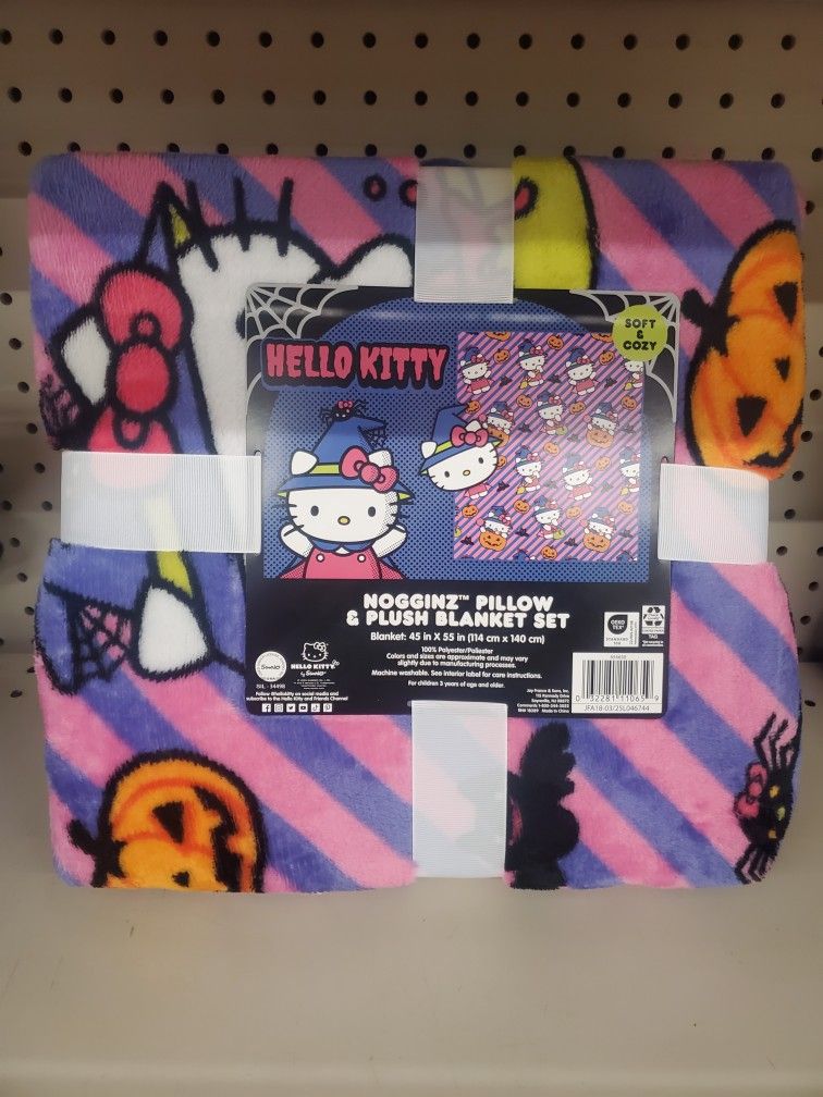 Bnwt Hello Kitty Halloween Cvs Blanket And Pillow Set