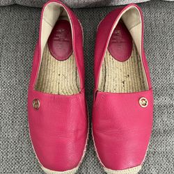 Michael Kors Leather Slip-On Spadrilles