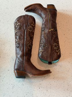 Quincy knee high western style boots