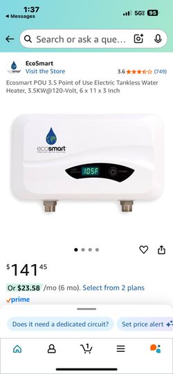Ecosmart Electric Tankless Water Heater