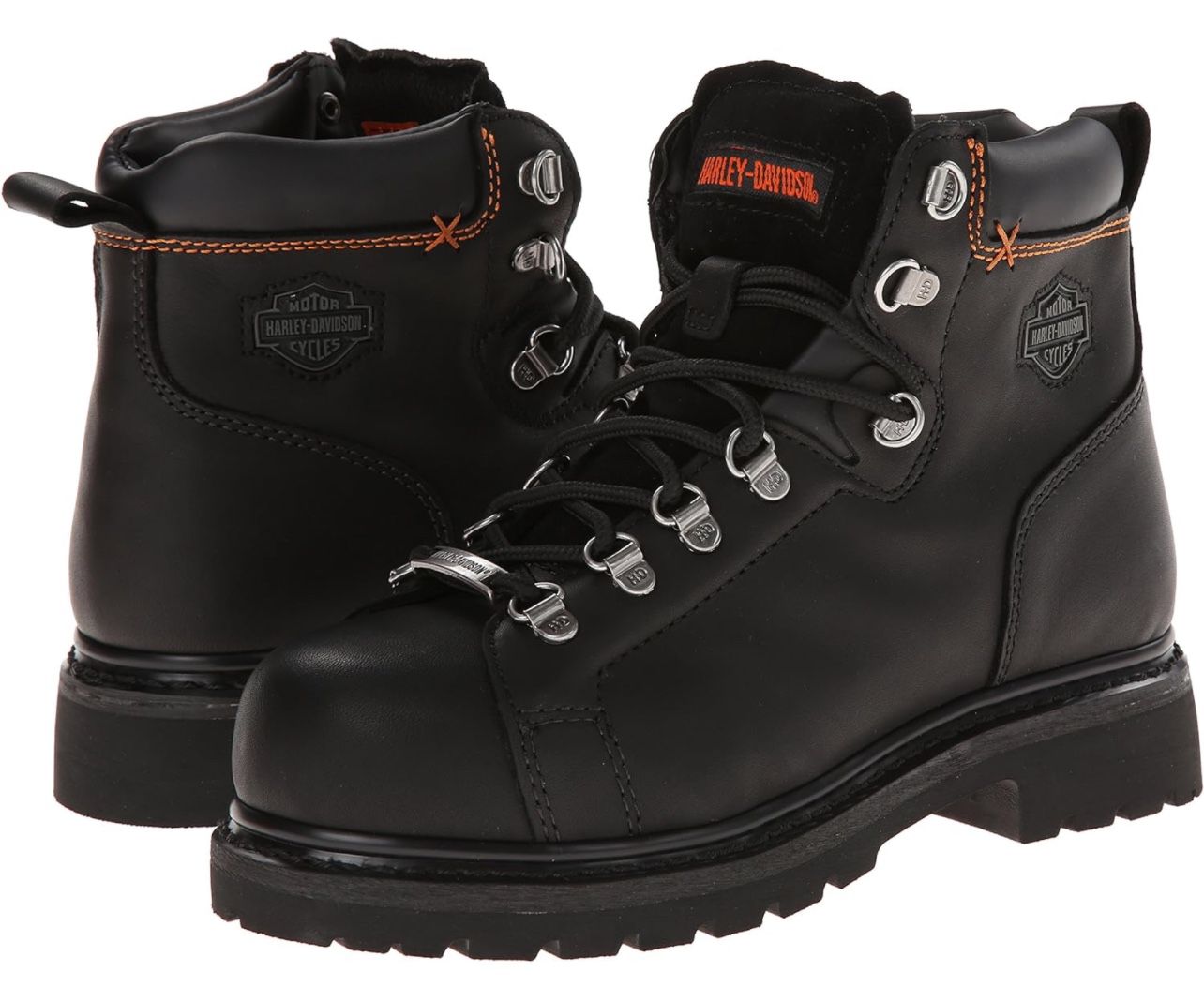 Harley-Davidson 7M Women's Gabby Steel Toe Work Boot Shoes Sneakers Orange black Motorcycle