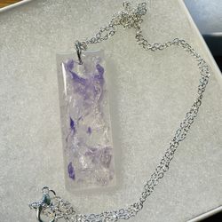 Handmade Resin Pendant With Necklace 